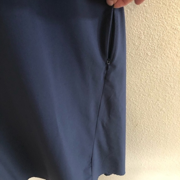 Orvis Woman’s Navy LagenLook Sleeveless Hi-Low A-Line Dress Size XL - Picture 5 of 11